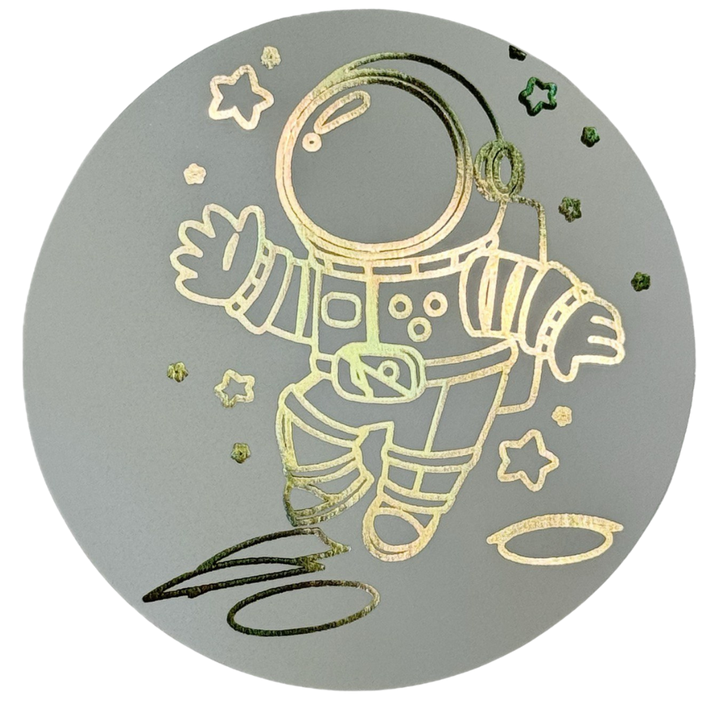 Naklejki w rolce z nadrukiem w kolorze srebrnym lub złotym